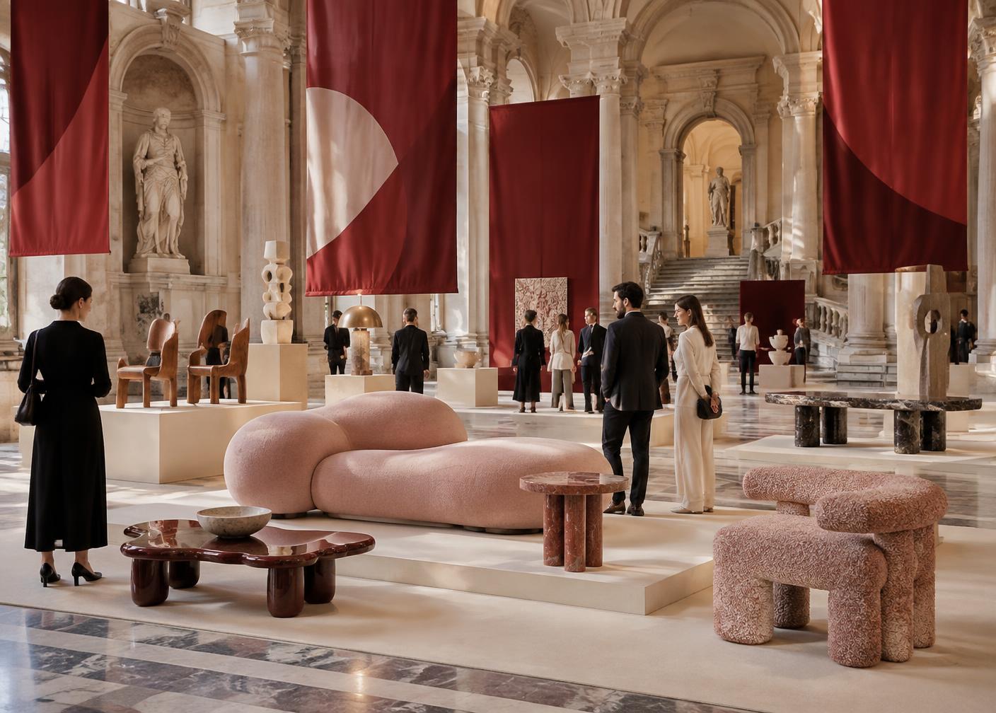 Instalație FORMA într-un spațiu monumental de expoziție